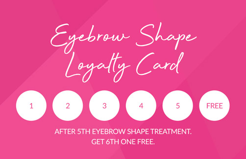 Eyebrow Parlour loyalty cards in Gillingham, Medway
